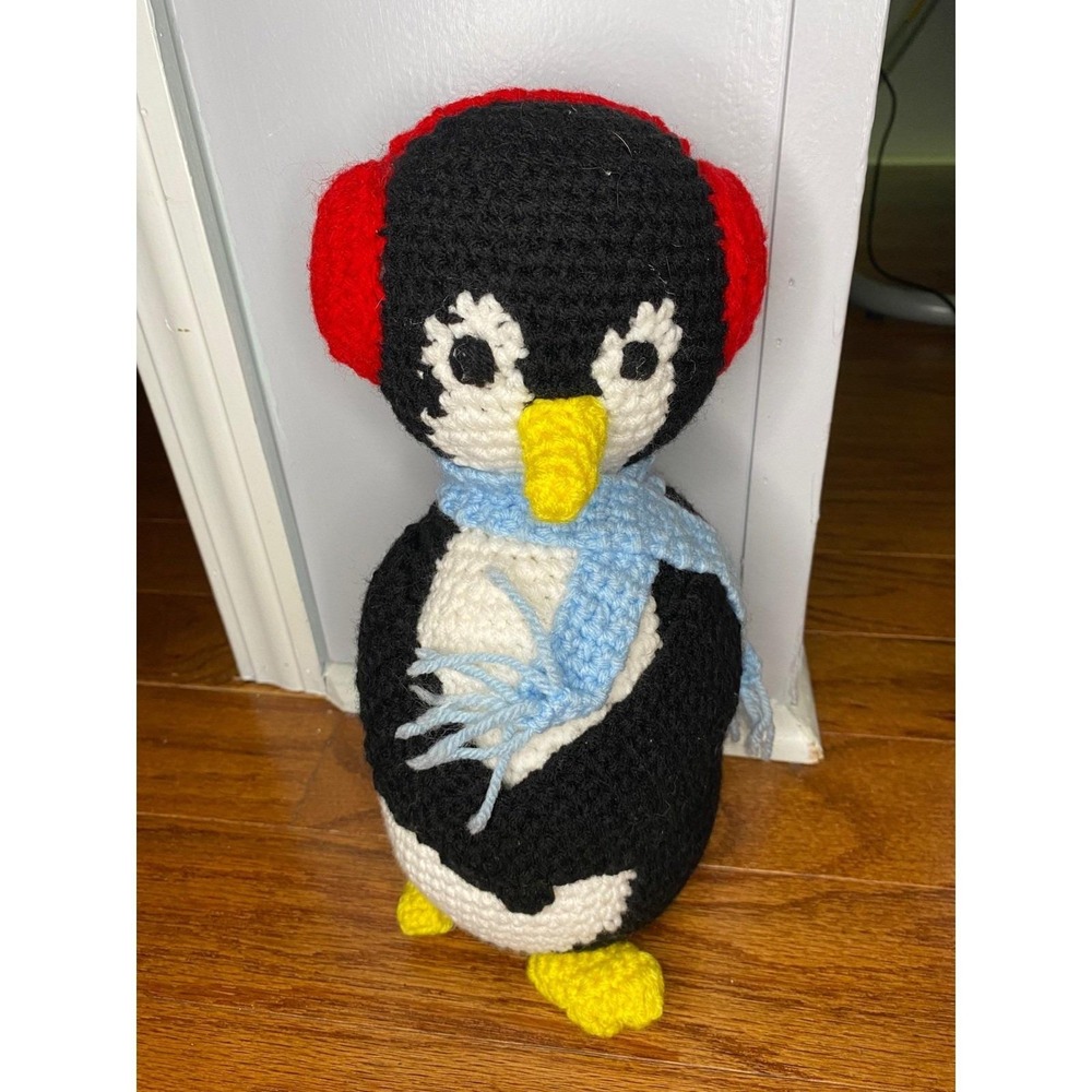Handmade Crochet Christmas Penguin‎